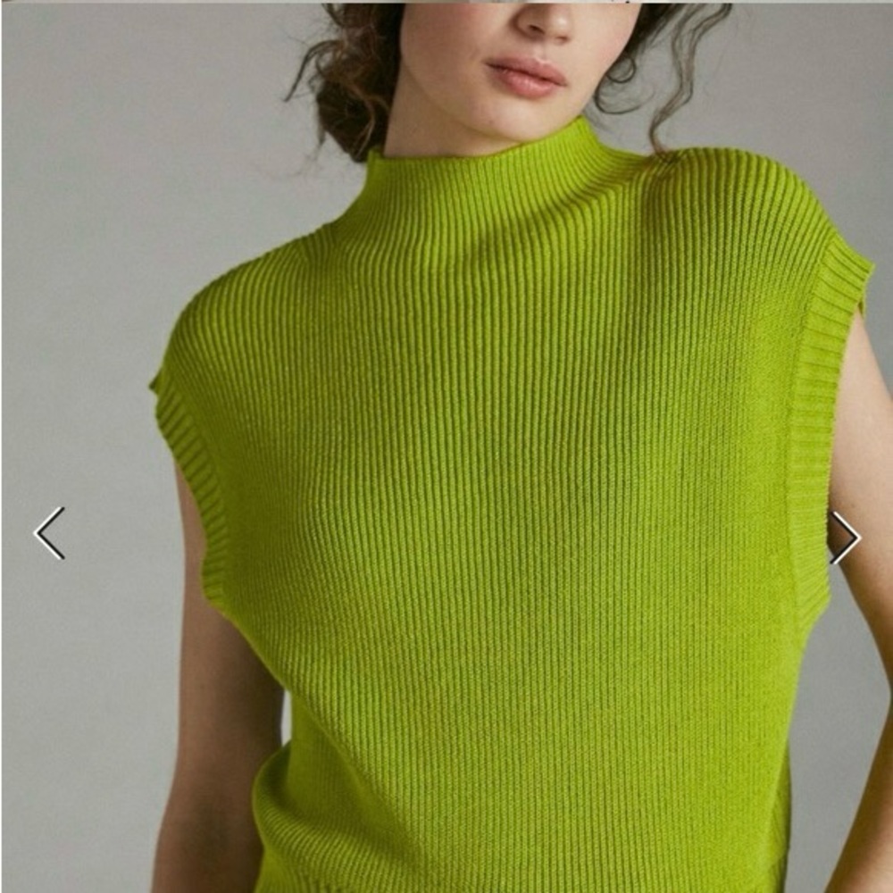 Anthropologie Maeve Amara Sweater Tee in Lime Size XL